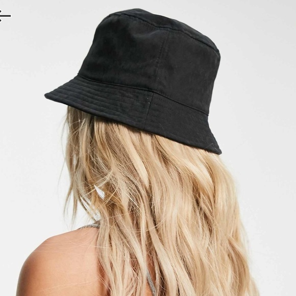 ASOS Boardmans Soft Feel Bucket Hat in Black Basic Beach Grunge Y2K Beanie - Picture 2 of 9